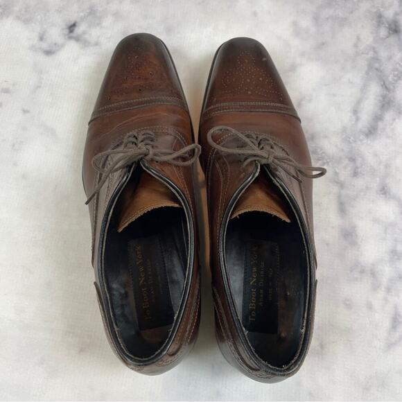 To Boot New York David Brown Leather Brogue Lace Up Oxfords - Picture 5 of 10